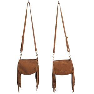 Y2K Suede Boho Western Tassel Crossbody Bag